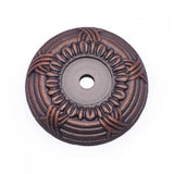 RK International - Cross and Petal Knob Backplate - Distressed Copper