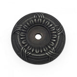 RK International - Cross and Petal Knob Backplate - Distressed Nickel