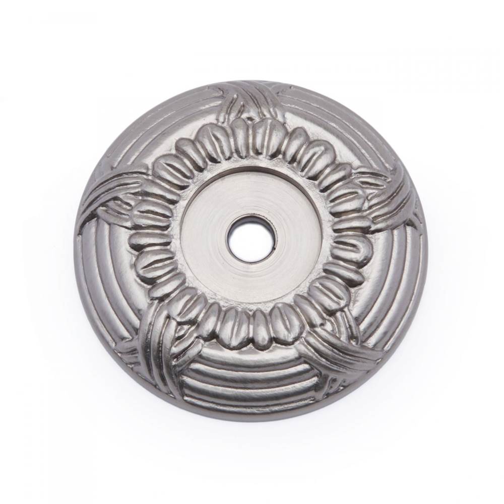 RK International - Cross and Petal Knob Backplate - Satin Nickel