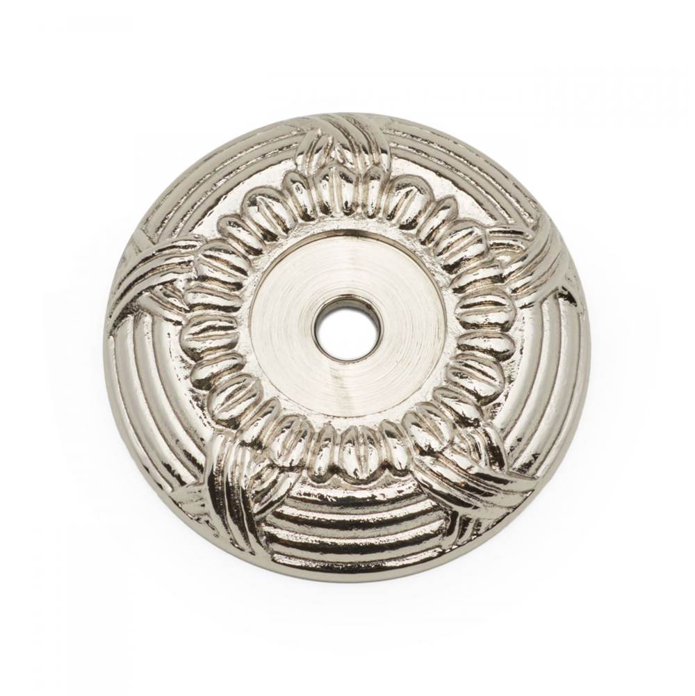 RK International - Cross and Petal Knob Backplate - Polished Nickel