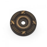 RK International - Line and Cross Knob Backplate - Antique English