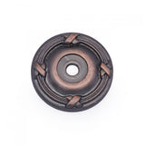 RK International - Line and Cross Knob Backplate - Distressed Copper