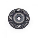 RK International - Line and Cross Knob Backplate - Distressed Nickel