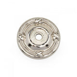 RK International - Line and Cross Knob Backplate - Polished Nickel