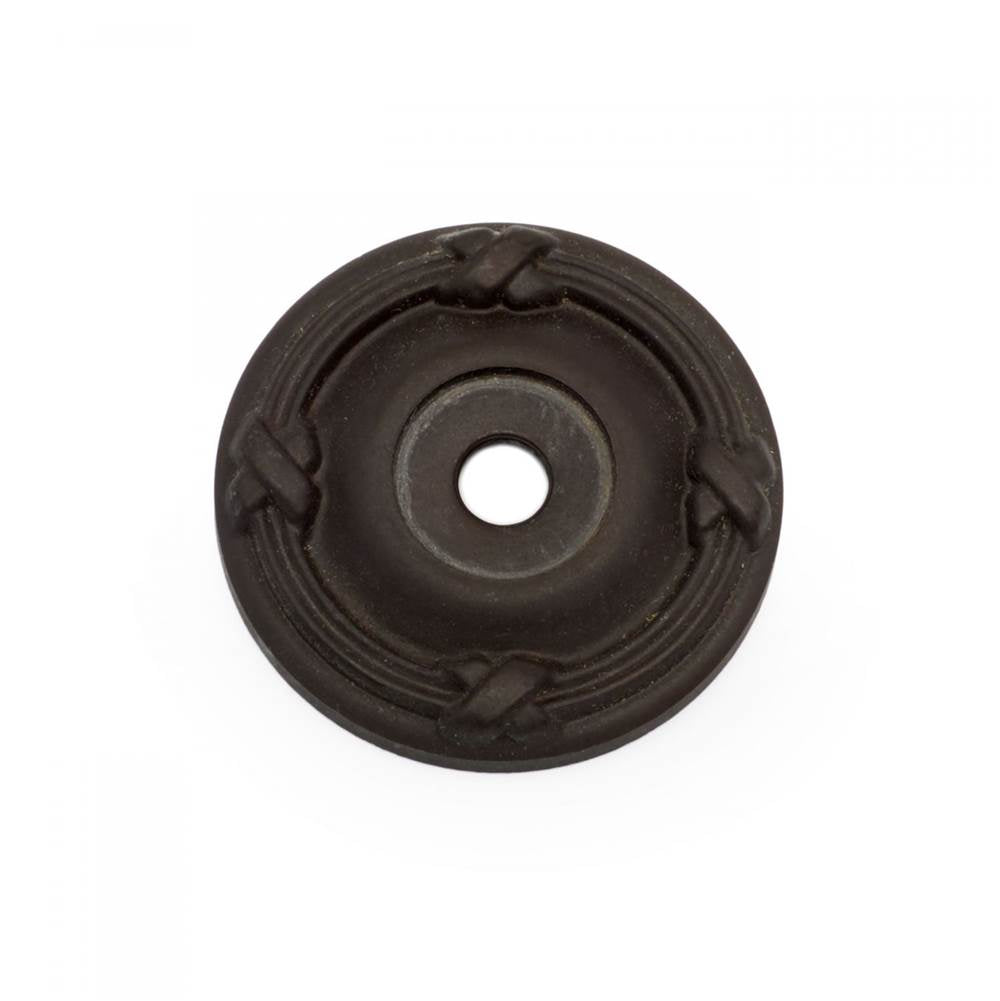 RK International - Line and Cross Knob Backplate - Oil Rubbed Bronze