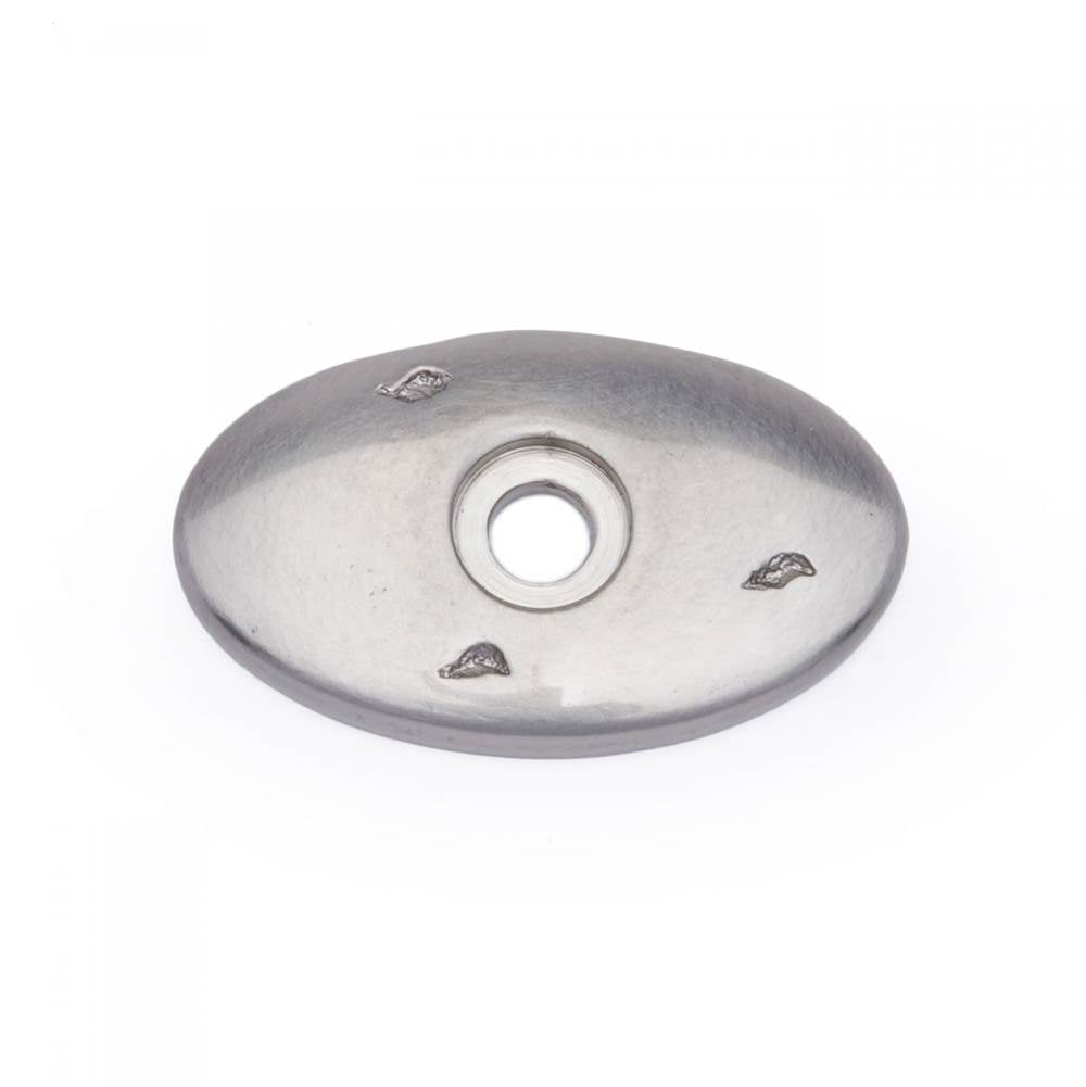 RK International - Distressed Oval Backplate - Satin Nickel