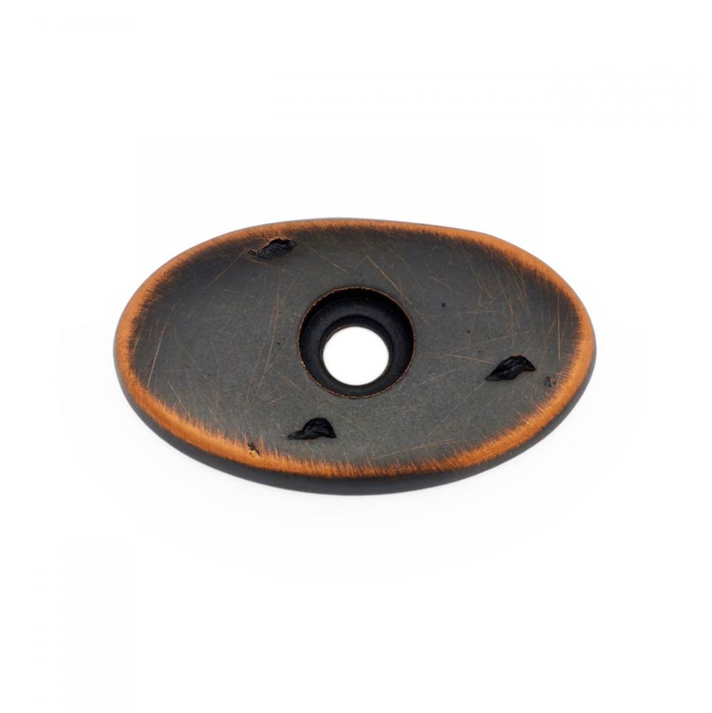 RK International - Distressed Oval Backplate - Valencia Bronze