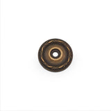 RK International - Flat Deco-Leaf Knob Backplate - Antique English