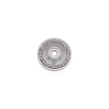 RK International - Flat Deco-Leaf Knob Backplate - Satin Nickel