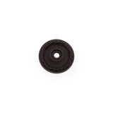 RK International - Flat Deco-Leaf Knob Backplate - Oil Rubbed Bronze