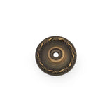 RK International - Flat Deco-Leaf Knob Backplate - Antique English