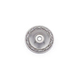 RK International - Flat Deco-Leaf Knob Backplate - Satin Nickel