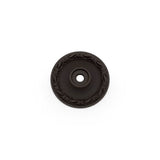 RK International - Flat Deco-Leaf Knob Backplate - Oil Rubbed Bronze