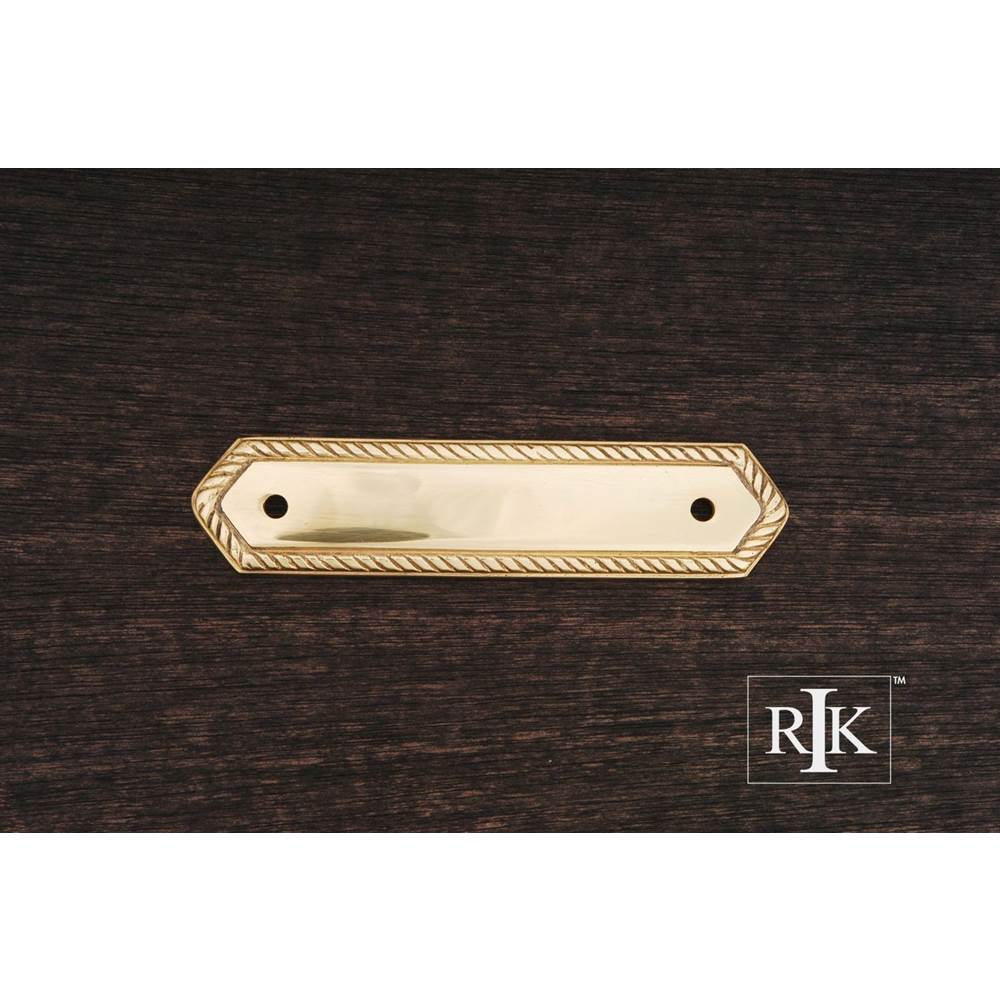 RK International - Rope Pull Backplate - Polished Brass