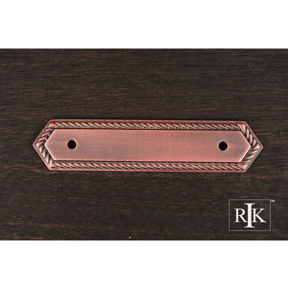 RK International - Rope Pull Backplate - Distressed Copper