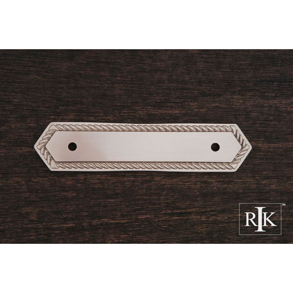 RK International - Rope Pull Backplate - Satin Nickel