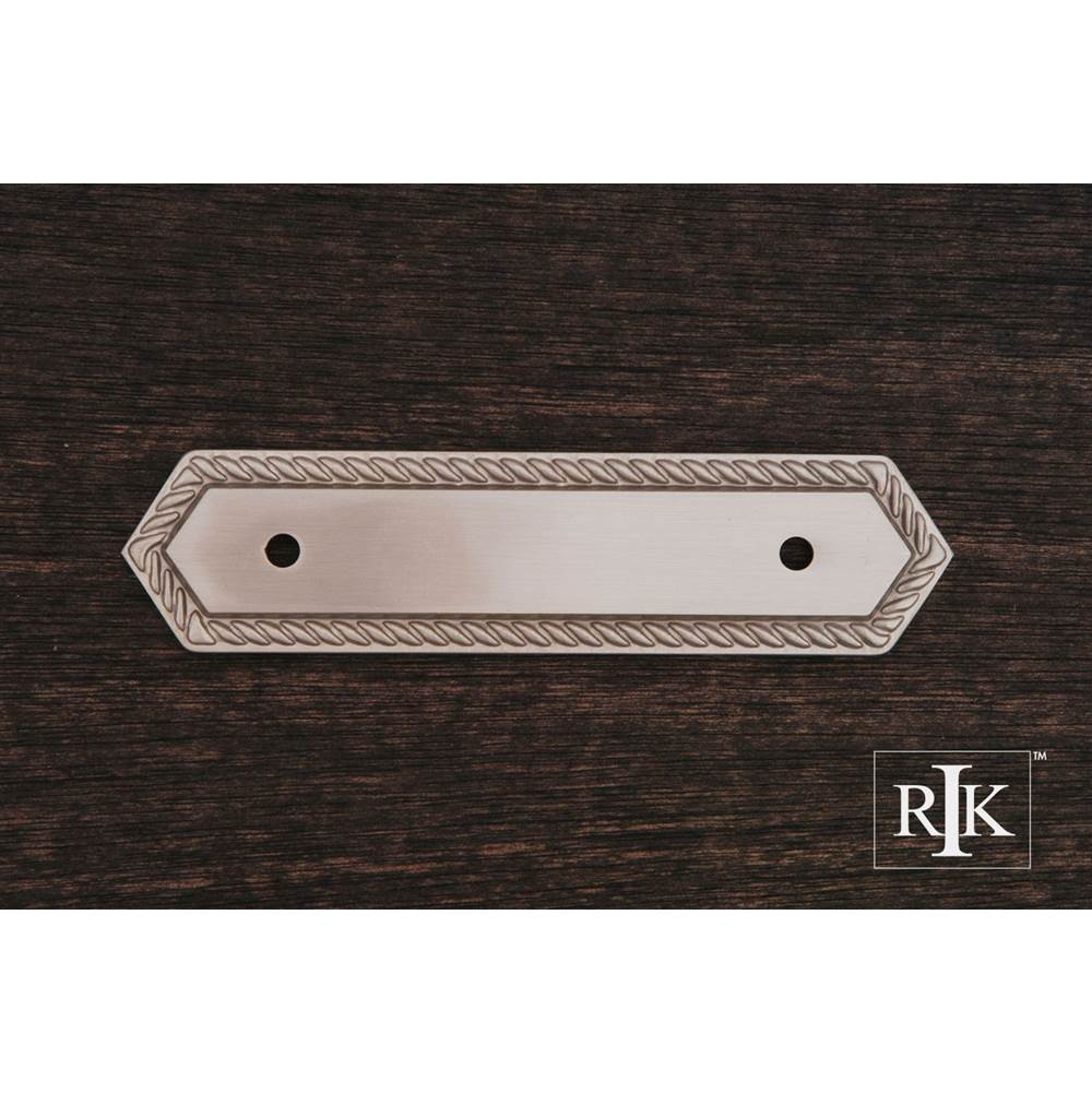 RK International - Rope Pull Backplate - Satin Nickel