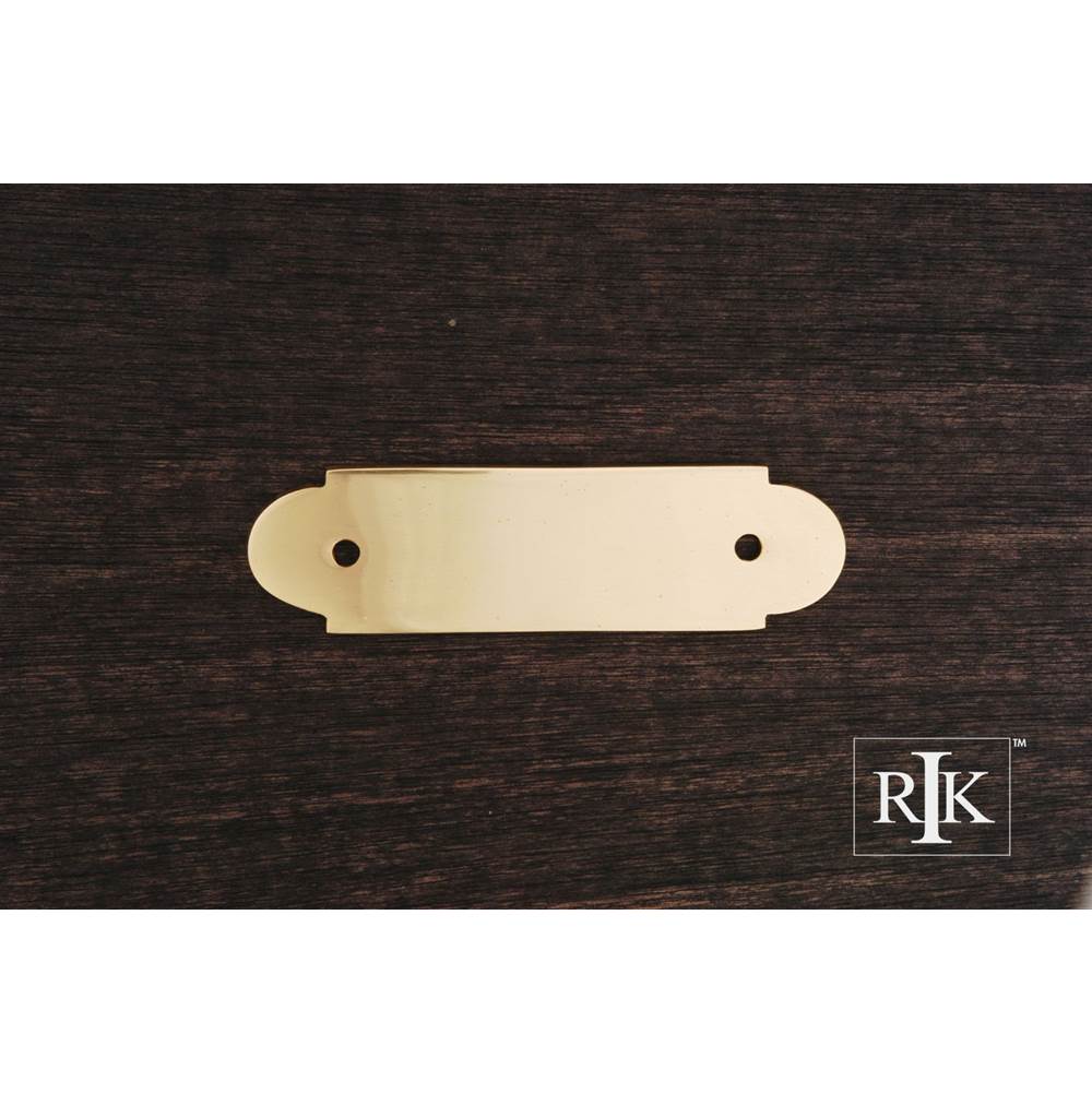 RK International - Smooth Pull Backplate - Polished Brass