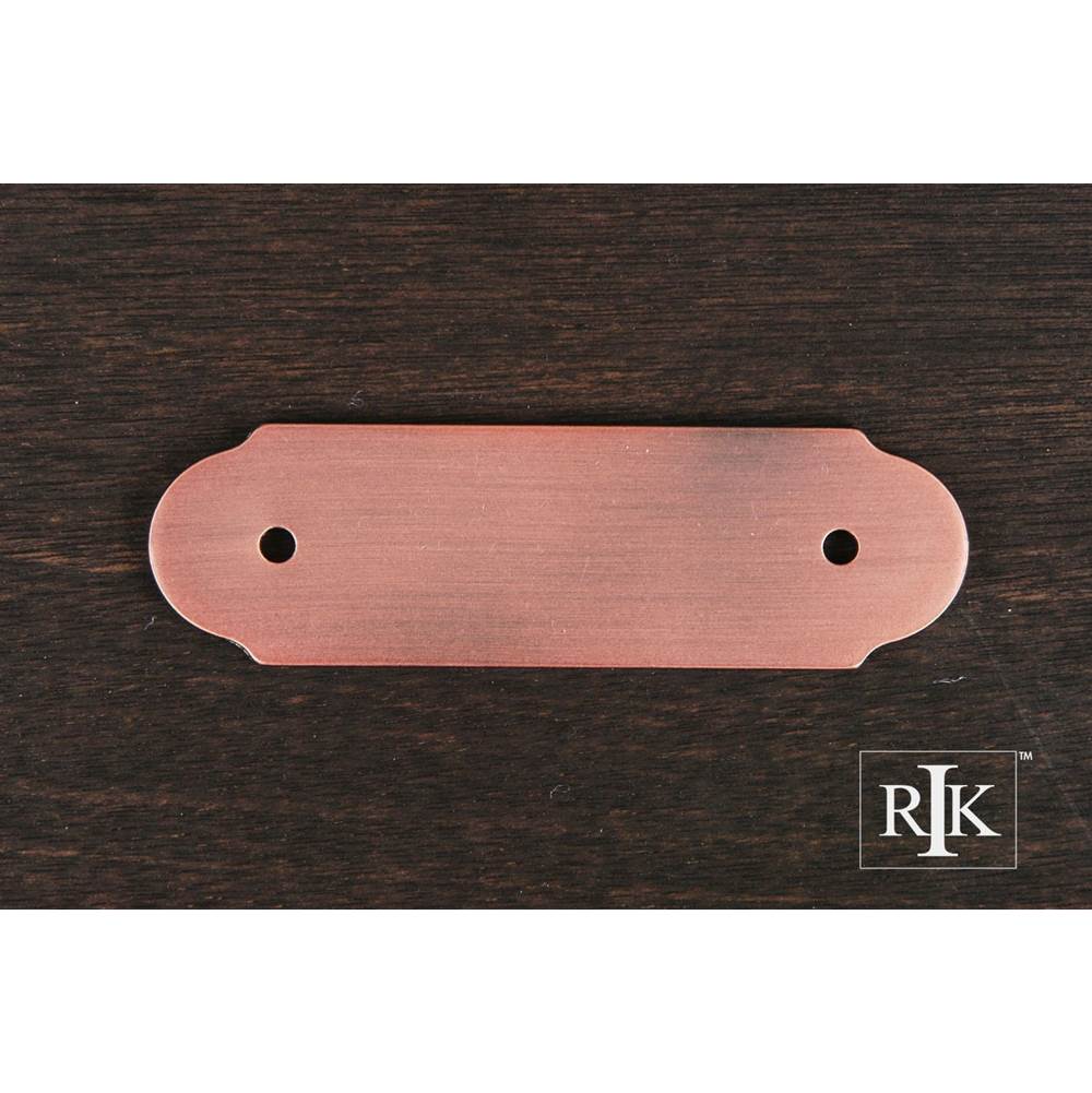 RK International - Smooth Pull Backplate - Distressed Copper