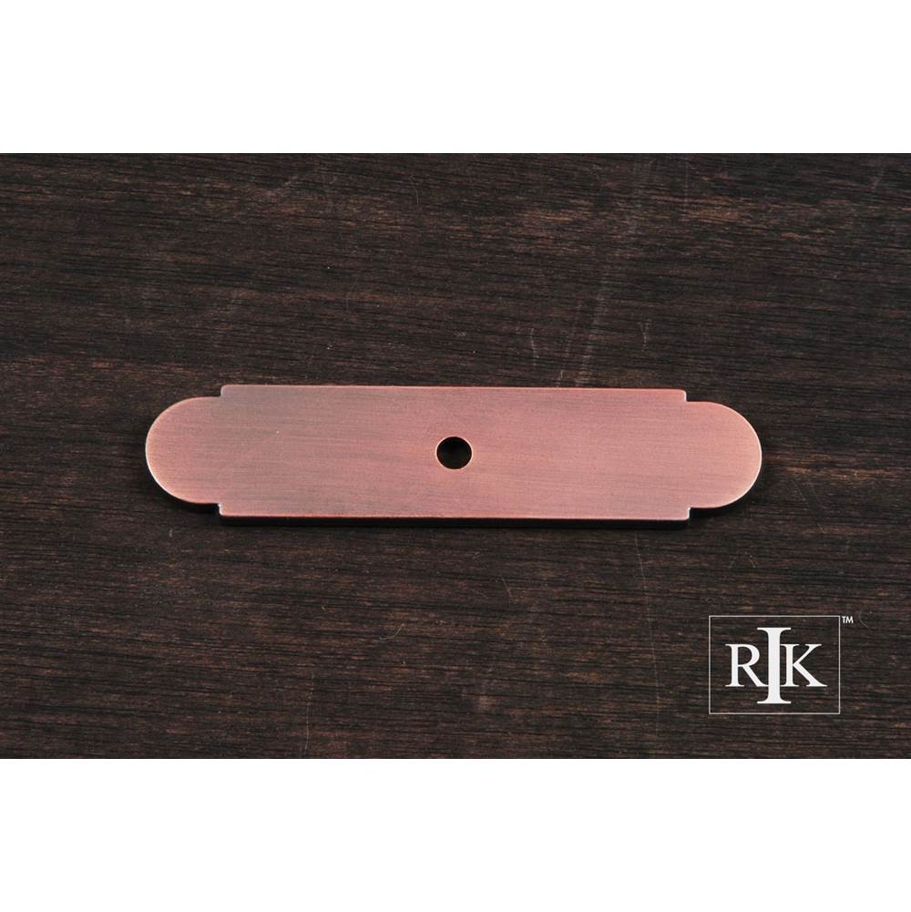 RK International - Small Backplate with One Hole - Distressed Copper