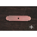 RK International - Small Backplate with One Hole - Distressed Copper