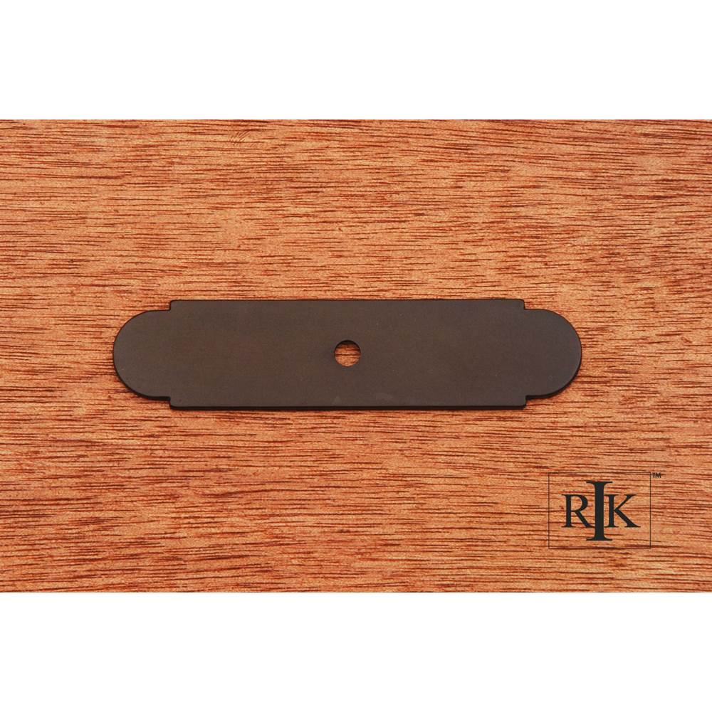 RK International - Small Backplate with One Hole - Oil Rubbed Bronze