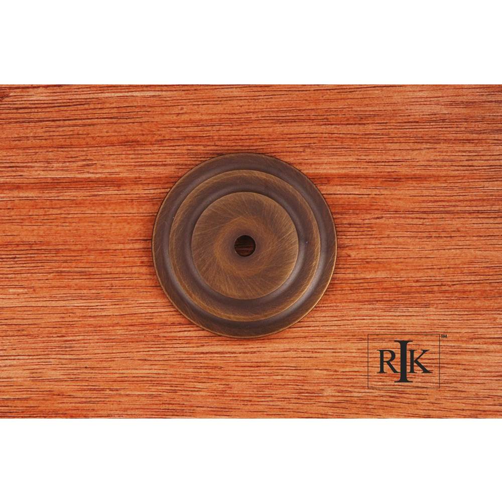 RK International - Plain Single Hole Backplate - Antique English