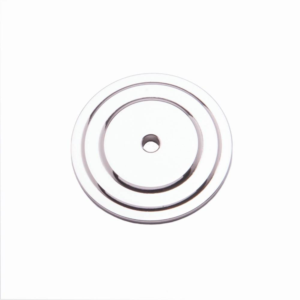 RK International - Plain Single Hole Backplate - Polished Nickel