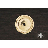 RK International - Beaded Single Hole Backplate - Polished Brass