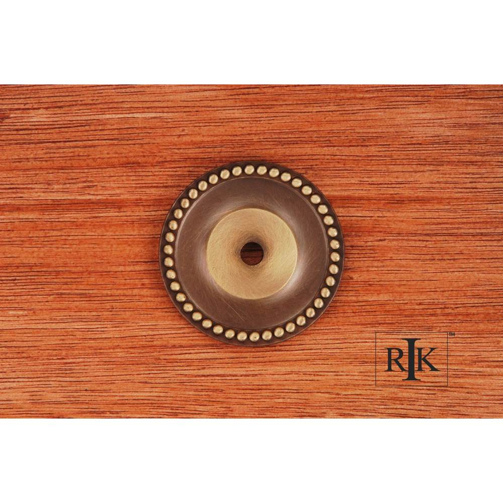 RK International - Beaded Single Hole Backplate - Antique English