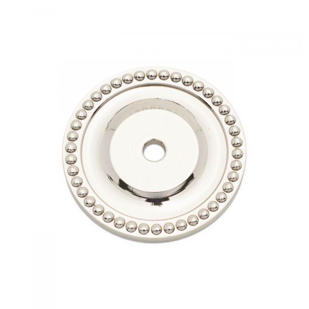 RK International - Beaded Single Hole Backplate - Polished Nickel