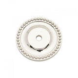 RK International - Beaded Single Hole Backplate - Polished Nickel