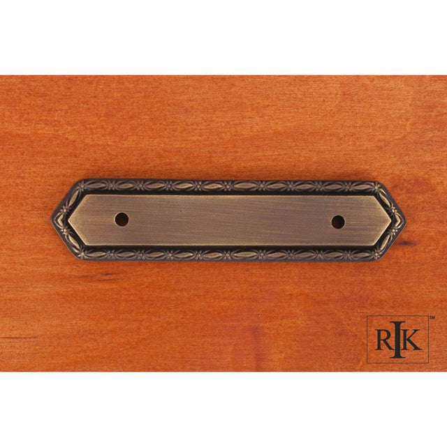 RK International - Deco-Leaf Edge Pull Backplate - Antique English
