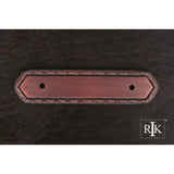 RK International - Deco-Leaf Edge Pull Backplate - Distressed Copper