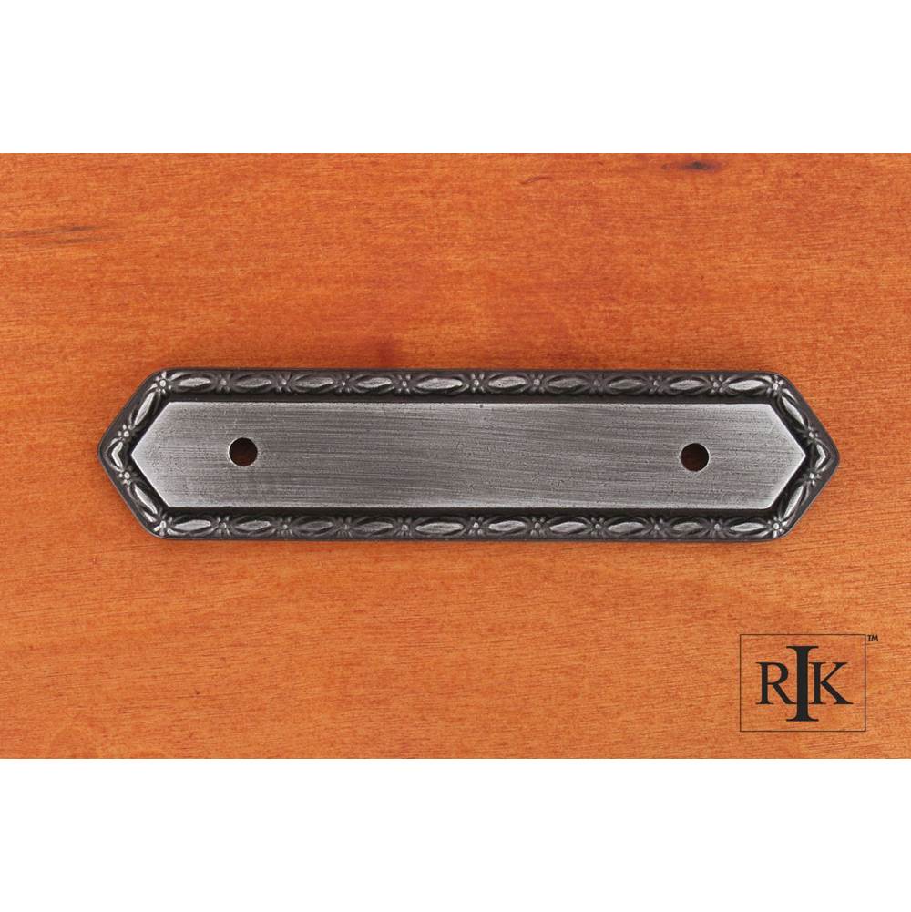 RK International - Deco-Leaf Edge Pull Backplate - Distressed Nickel