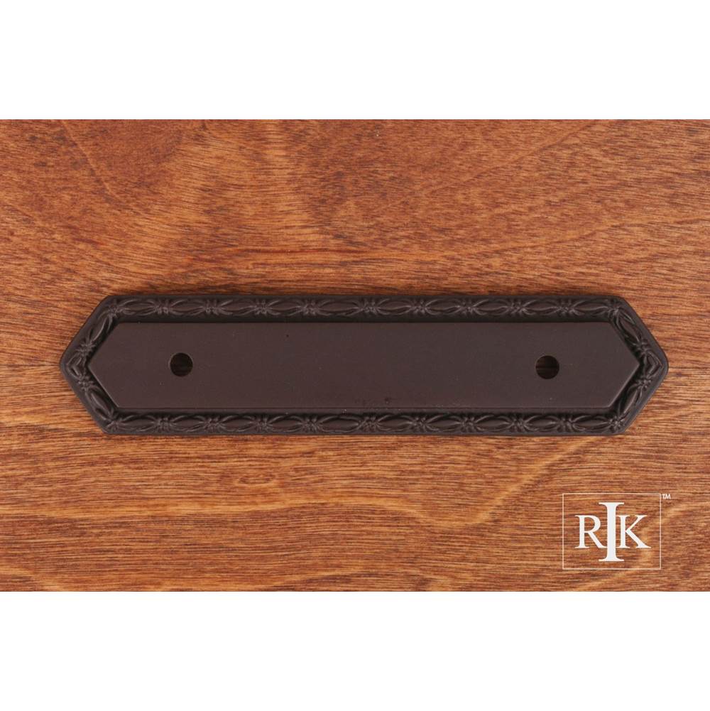 RK International - Deco-Leaf Edge Pull Backplate - Oil Rubbed Bronze