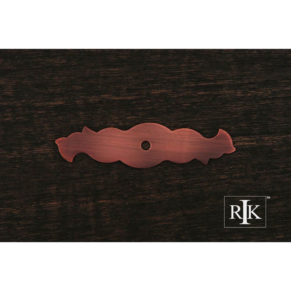 RK International - Curvy Single Hole Backplate - Distressed Copper