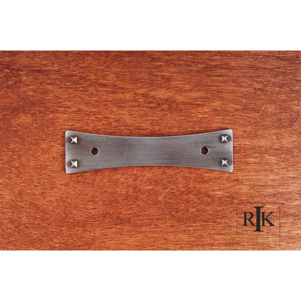RK International - Bent Rectangle Backplate - Distressed Nickel