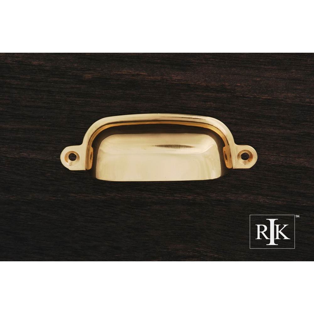 RK International - Flat Box Cup Pull - Polished Brass