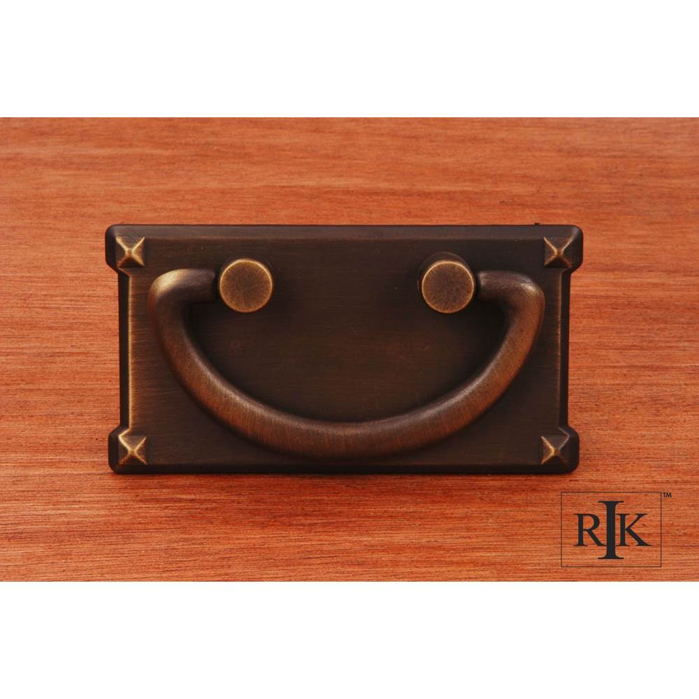 RK International - Rectangular Plated Bail Pull - Antique English