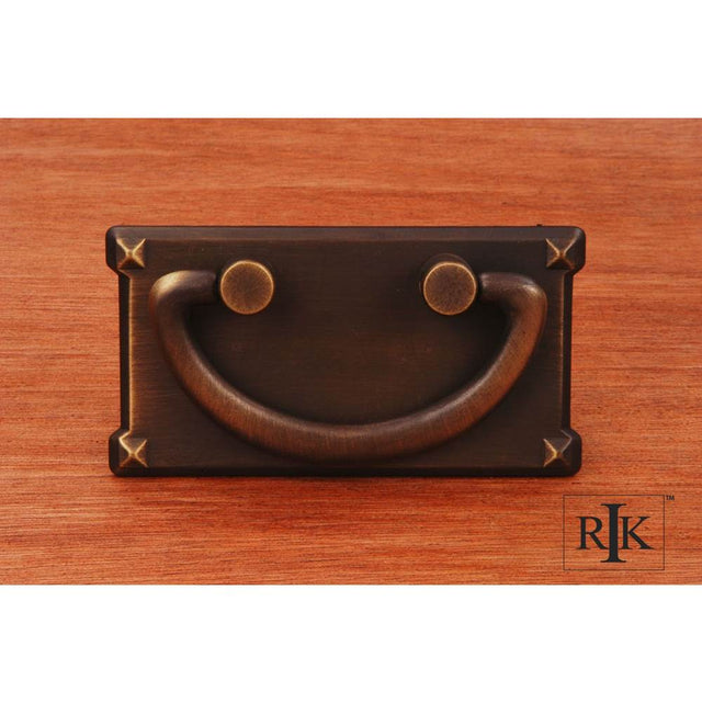 RK International - Rectangular Plated Bail Pull - Antique English