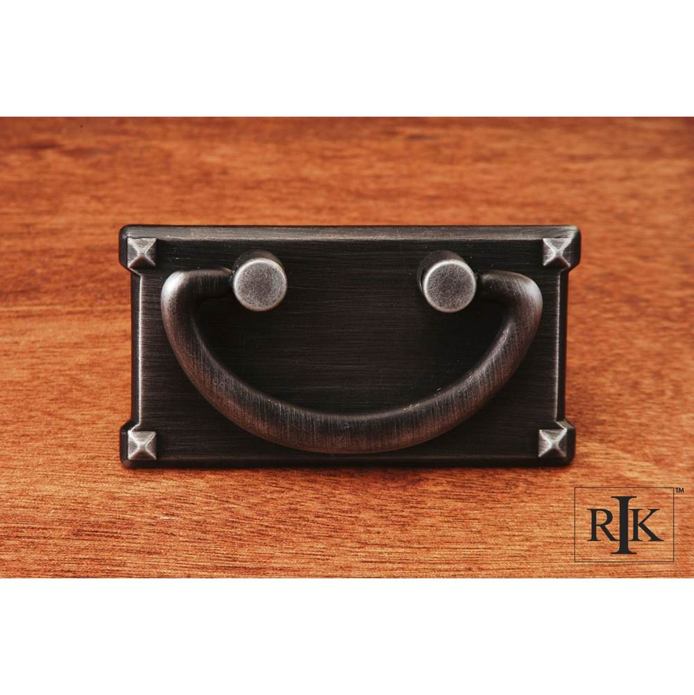 RK International - Rectangular Plated Bail Pull - Distressed Nickel