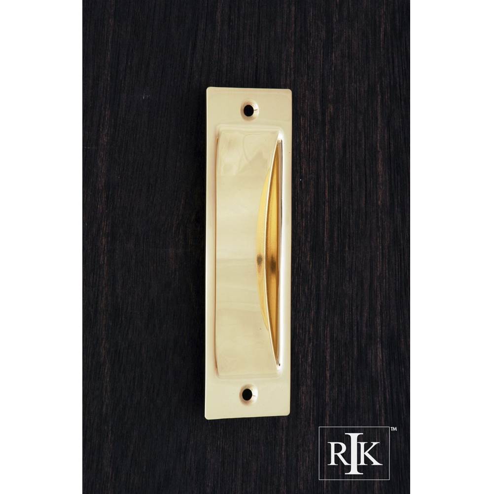 RK International - Thin Rectangle Flush Pull - Polished Brass