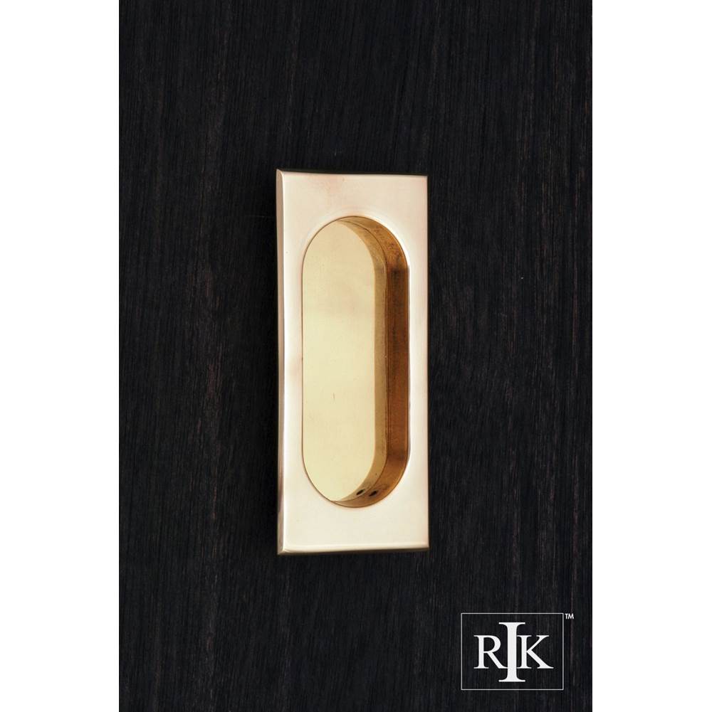 RK International - Thick Rectangle Flush Pull - Polished Brass