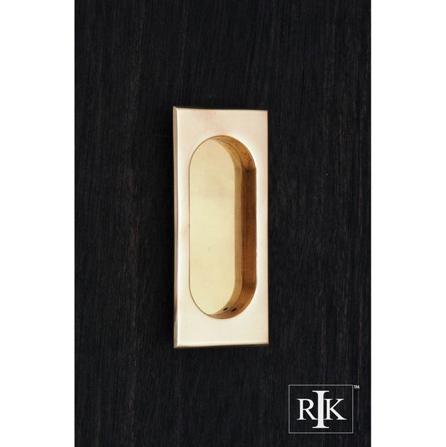 RK International - Thick Rectangle Flush Pull - Polished Brass