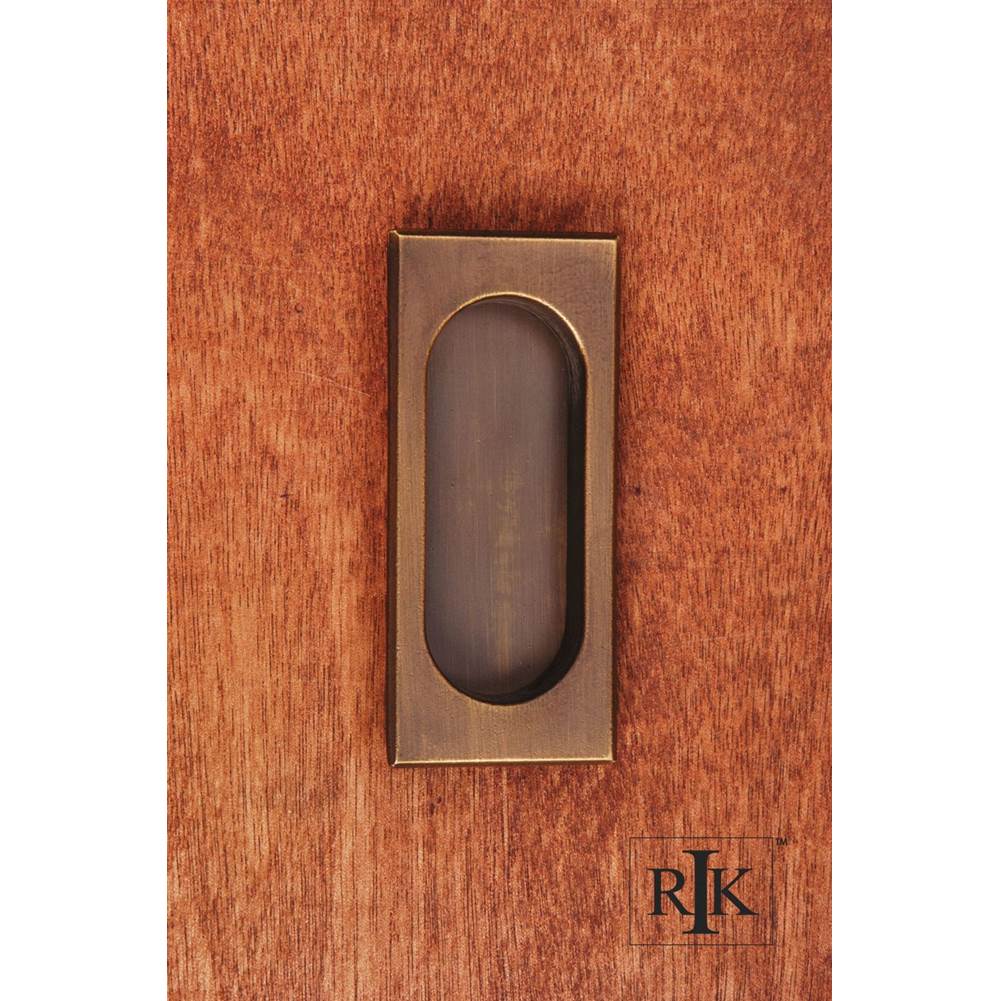 RK International - Thick Rectangle Flush Pull - Antique English