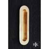 RK International - Thick Oval Flush Pull - Polished Brass