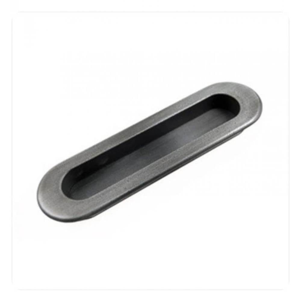RK International - Thick Oval Flush Pull - Distressed Nickel