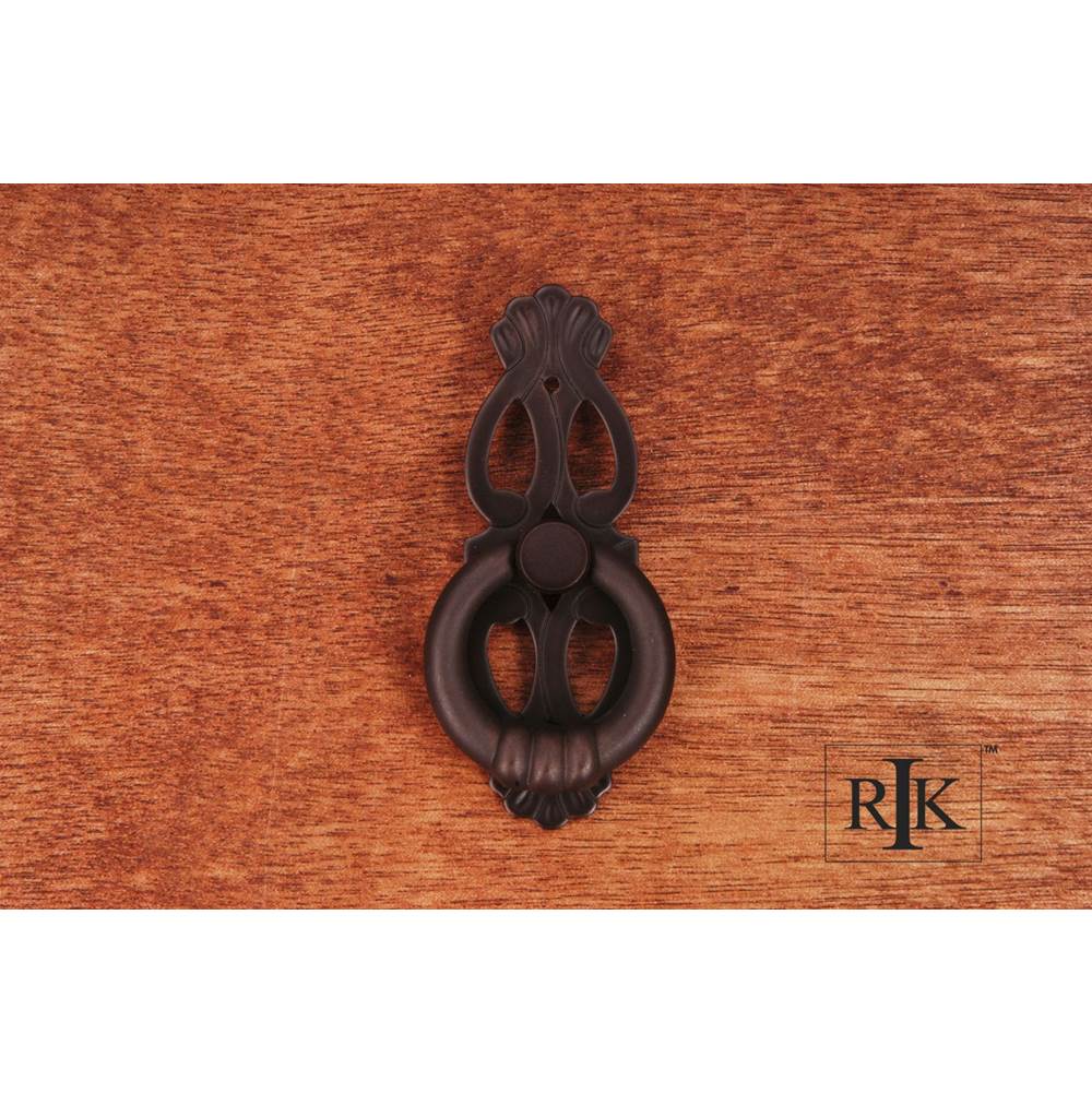RK International - 1'' Ring with Ornate Plate - Oil Rubbed Bronze