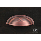RK International - Lines and Single Cross Rounded Cup Pull - Distressed Copper